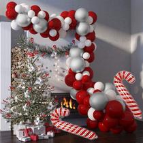 Kit de balão Crutch Candy Latex Foil 105 unidades para o Natal Kit de balão Crutch Candy Latex Foil 105 unidades para o Natal