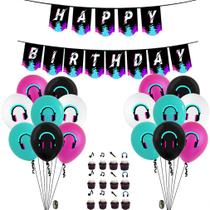 Kit de balão de feliz aniversário 31 unidades de látex de 12 polegadas com fita