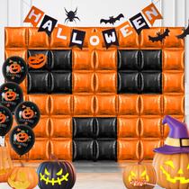 Kit de balão de Halloween Garland Arch, 19", preto e laranja, reutilizável Kit de balão de Halloween Garland Arch, 19", preto e laranja, reutilizável