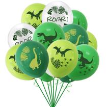Kit de balão Dinosaur 16 peças de látex verde 30 cm