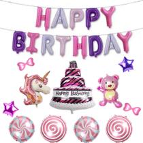 Kit de balão Happy Birthday Latex Foil Horse, 12 unidades Kit de balão Happy Birthday Latex Foil Horse, 12 unidades