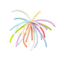 Kit de balão Macaron Firework Long Latex 50 unidades com bomba e fita adesiva Kit de balão Macaron Firework Long Latex 50 unidades com bomba e fita adesiva