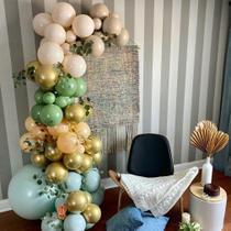 Kit de balão Macarons Green Latex 84 unidades para festa de aniversário Kit de balão Macarons Green Latex 84 unidades para festa de aniversário