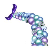 Kit de balão Mermaids Tail Birthday Arch 133 unidades