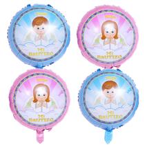 Kit de balão Mi Bautizo Spanish Mylar Round de 18 polegadas (4 unidades)