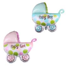 Kit de balão Mylar Baby Boy Baby Girl Cradle 78x60cm, 2 unidades Kit de balão Mylar Baby Boy Baby Girl Cradle 78x60cm, 2 unidades