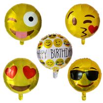 Kit de balão Mylar Gold de 18 polegadas, 5 peças com design de expressão Kit de balão Mylar Gold de 18 polegadas, 5 peças com design de expressão