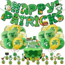 Kit de balão Patrick's Day Party 39 unidades de confete de látex verde