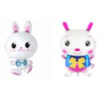Kit de balão Rabbit Anime Mylar, 2 peças para festa de aniversário