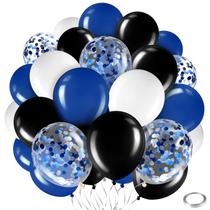 Kit de balão Sratte 60 unidades 30,5 cm preto azul branco Halloween Kit de balão Sratte 60 unidades 30,5 cm preto azul branco Halloween