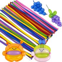 Kit de balões 100 unidades de látex torcido 260 ml de comprimento 26 cm 185g