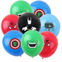 Kit de balões Anime Heros Spider The Hulk 12 cm de látex 8 unidades Kit de balões Anime Heros Spider The Hulk 12 cm de látex 8 unidades