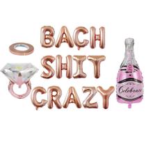 Kit de balões Bach Crazy Mylar Letter Wine 16 unidades +6 anos