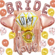 Kit de balões Bride I Do Love em ouro rosa de 16 polegadas com cortina Kit de balões Bride I Do Love em ouro rosa de 16 polegadas com cortina