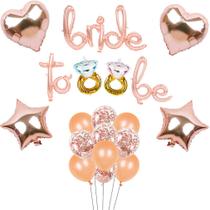 Kit de balões Bride to be Rose Gold 18 unidades de látex Mylar Kit de balões Bride to be Rose Gold 18 unidades de látex Mylar
