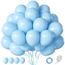 Kit de Balões CVPARTYON 60 Unidades 12" Azul Claro de Látex