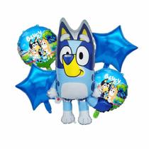Kit de Balões de Alumínio Bluey - Festa de Aniversário Infantil Kit de Balões de Alumínio Bluey - Festa de Aniversário Infantil
