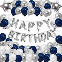 Kit de balões de aniversário Arch Garland 69 unidades com fita e canudo