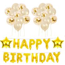 Kit de balões de aniversário Feliz Aniversário 35 unidades Mylar 30 cm Kit de balões de aniversário Feliz Aniversário 35 unidades Mylar 30 cm