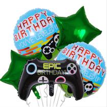 Kit de balões de aniversário Mylar EPIC Happy Birthday x5 de 18 polegadas