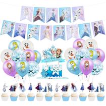 Kit de balões de aniversário Princess 2 Happy 34 unidades com banner e chapéu