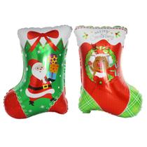 Kit de balões de botas de Natal Mylar Balloon 62x46cm, 2 unidades Kit de balões de botas de Natal Mylar Balloon 62x46cm, 2 unidades