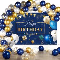 Kit de balões de confete de aniversário Tatuo Navy Blue 50 peças