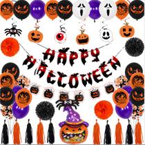 Kit de balões de decoração de Halloween 65 unidades Feliz Halloween