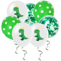 Kit de balões de dinossauro, bola de látex verde de 12 polegadas e 15 unidades Kit de balões de dinossauro, bola de látex verde de 12 polegadas e 15 unidades