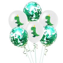 Kit de balões de festa: balão de dinossauro verde de látex, 12 cm, 10 unidades