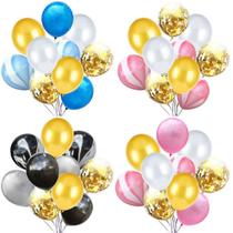 Kit de balões de festa com estampa de ágata de 12 polegadas e 40 unidades Kit de balões de festa com estampa de ágata de 12 polegadas e 40 unidades