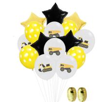 Kit de balões de festa Mylar Star Balloons 17 unidades com bola de látex Kit de balões de festa Mylar Star Balloons 17 unidades com bola de látex
