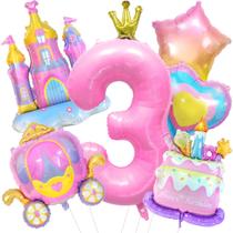 Kit de Balões de Festa Nuesaurd 6 Peças Tema Princesa para Aniversário Kit de Balões de Festa Nuesaurd 6 Peças Tema Princesa para Aniversário