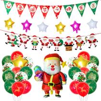 Kit de balões de Natal, 31 unidades de balões espessos de mylar e látex Kit de balões de Natal, 31 unidades de balões espessos de mylar e látex