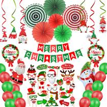 Kit de balões de Natal, 34 unidades com banners, balões de látex Kit de balões de Natal, 34 unidades com banners, balões de látex