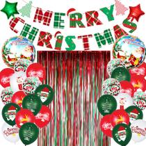 Kit de balões de Natal, balões de confete de látex para festas, 32 unidades Kit de balões de Natal, balões de confete de látex para festas, 32 unidades