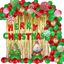 Kit de balões de Natal, balões de látex para festas, 84 unidades Kit de balões de Natal, balões de látex para festas, 84 unidades