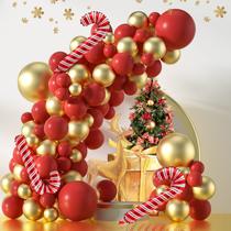 Kit de balões de Natal Garland Arch, 120 unidades vermelho/dourado LYVEEF