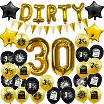 Kit de balões Dirty 30 Birthday 31 unidades 30th Birthday Foil Ball