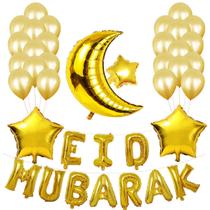 Kit de balões EID MUBARAK 40 unidades de balões Mylar Gold Moon Star