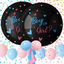 Kit de balões Gender Reveal RUBFAC, 2 unidades, 36 Jumbo com confete
