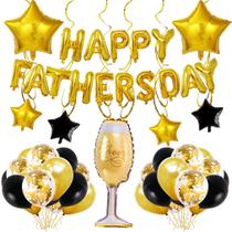 Kit de balões Gold Happy Fathers Day 16 polegadas 51 unidades Kit de balões Gold Happy Fathers Day 16 polegadas 51 unidades