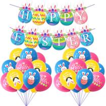 Kit de balões Happy Easter Party 31 balões de látex com banimento
