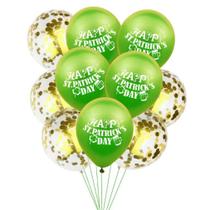 Kit de balões Happy St. Patrick's Day Green Latex 12 polegadas 10 unidades Kit de balões Happy St. Patrick's Day Green Latex 12 polegadas 10 unidades