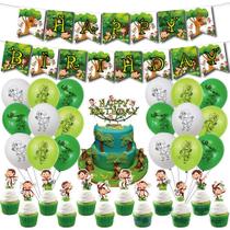 Kit de balões Monkey Party 32 balões de látex com banner Kit de balões Monkey Party 32 balões de látex com banner
