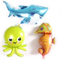 Kit de balões Mylar Cartoon Shark Octopus Hippocampus x3 Kit de balões Mylar Cartoon Shark Octopus Hippocampus x3