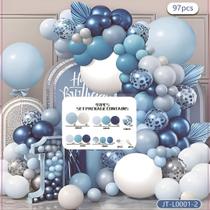 Kit de Balões para Decoração de Festas Party Balloon Azul