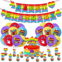 Kit de balões para festa de aniversário 39 balões de látex com banner Kit de balões para festa de aniversário 39 balões de látex com banner