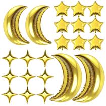 Kit de Balões para Festa SONICEBUY 54 Peças Lua e Estrela Dourados Kit de Balões para Festa SONICEBUY 54 Peças Lua e Estrela Dourados