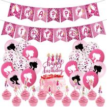 Kit de balões Princess Doll com 32 balões de látex e banner